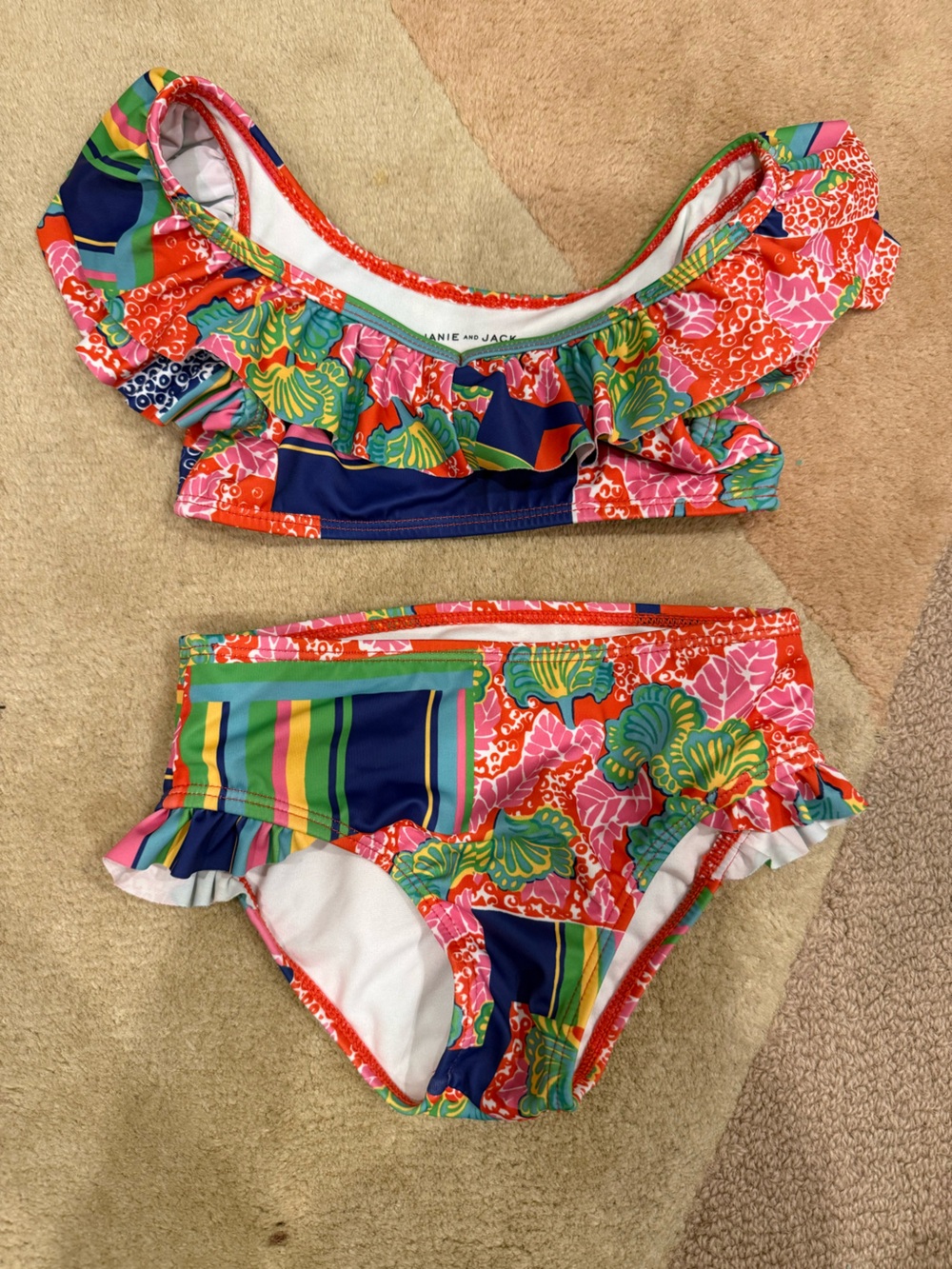 Janie and Jack Bright Floral Multicolor Swimsuit